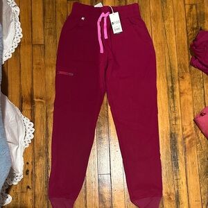 FIGS XS Magenta Zamora High Waisted scrub pants